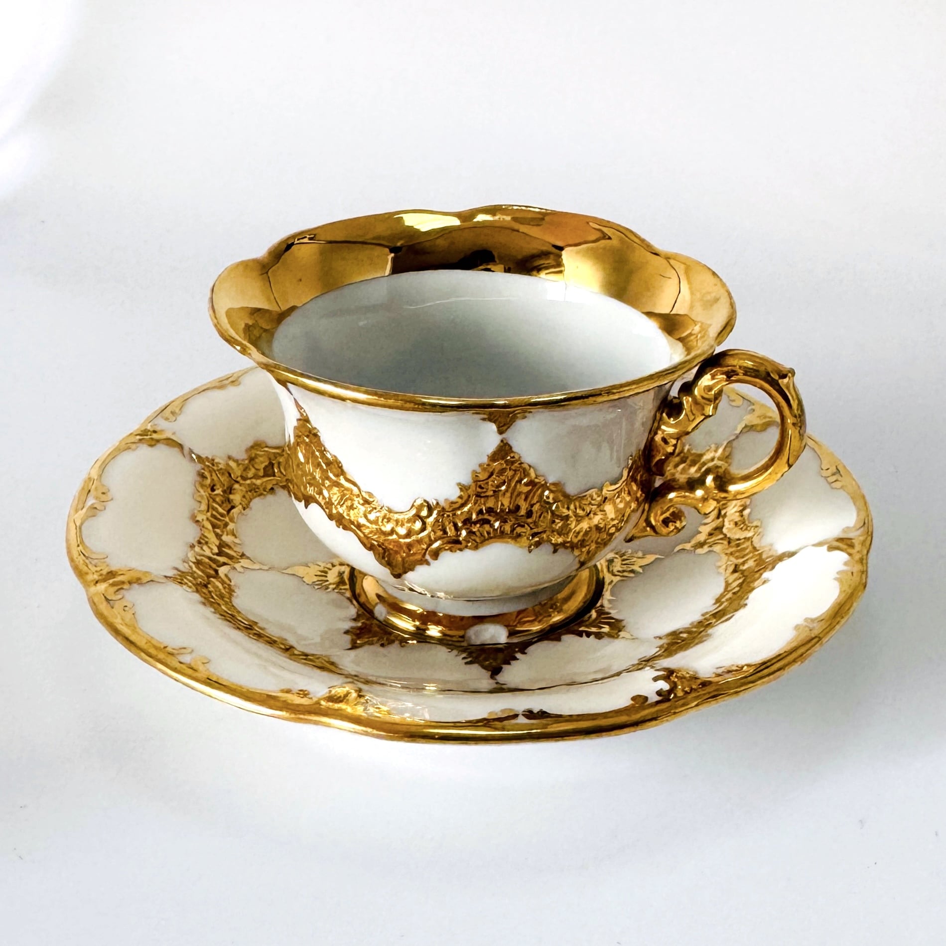 ☆マイセン☆1級品/カップ＆ソーサ/花柄/ゴールド/アンティーク/高級