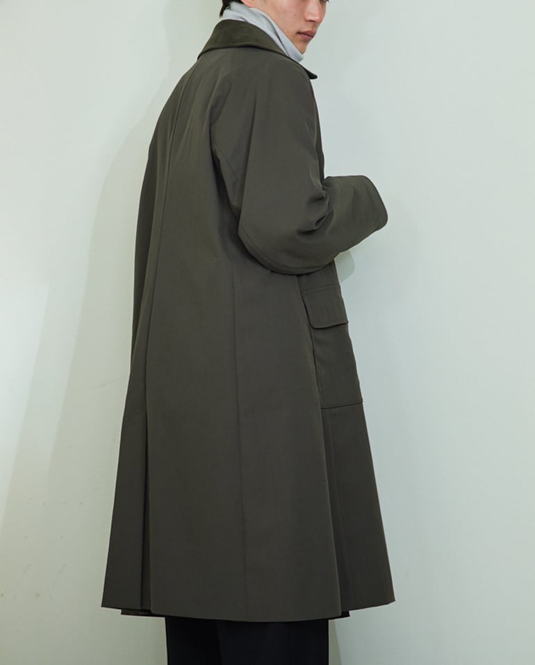 PE TWILL BAL COLLAR COAT / PEツイルバルカラーコート (KHAKI) | KICS
