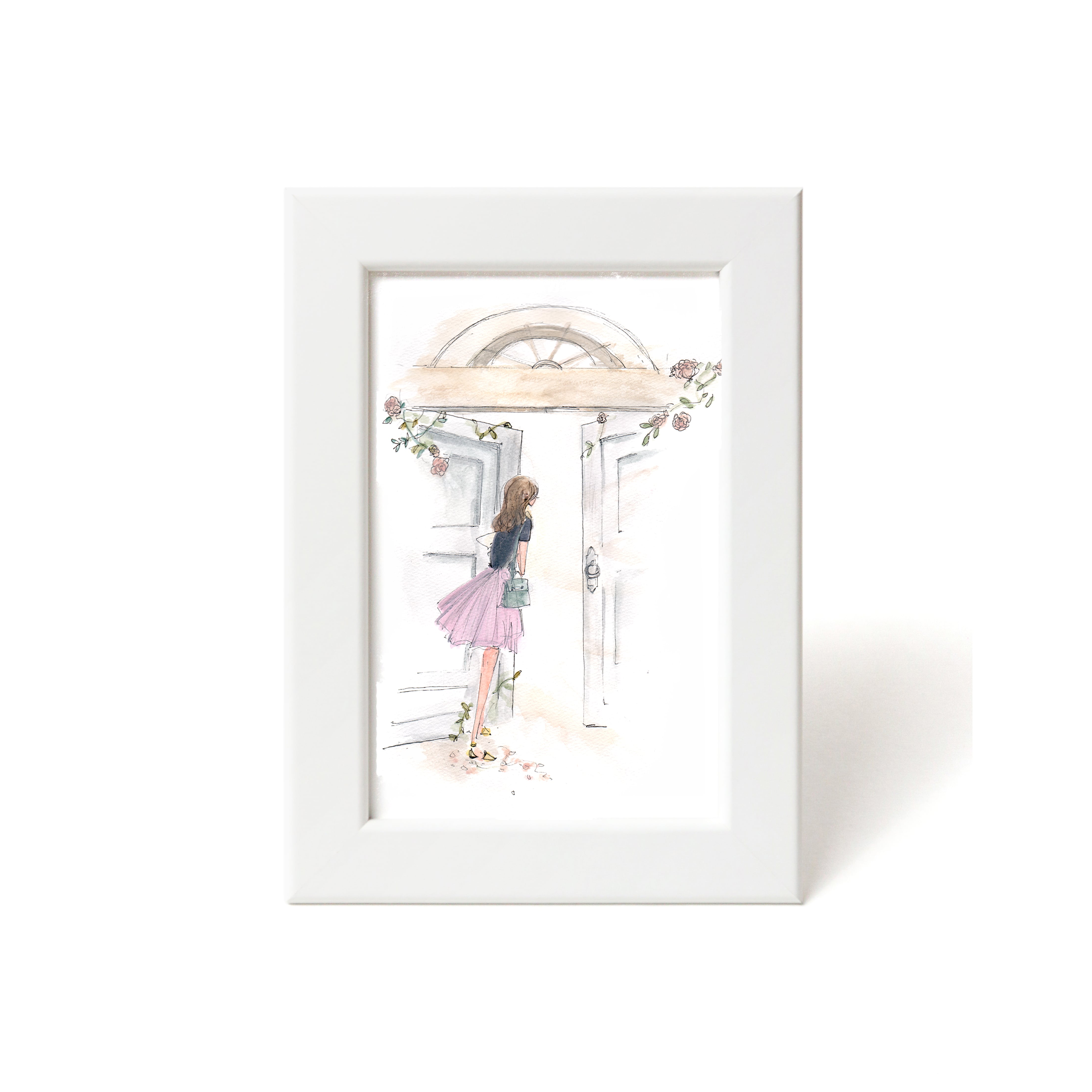 A6アートプリント《白縁額》扉 | comiho こみほ