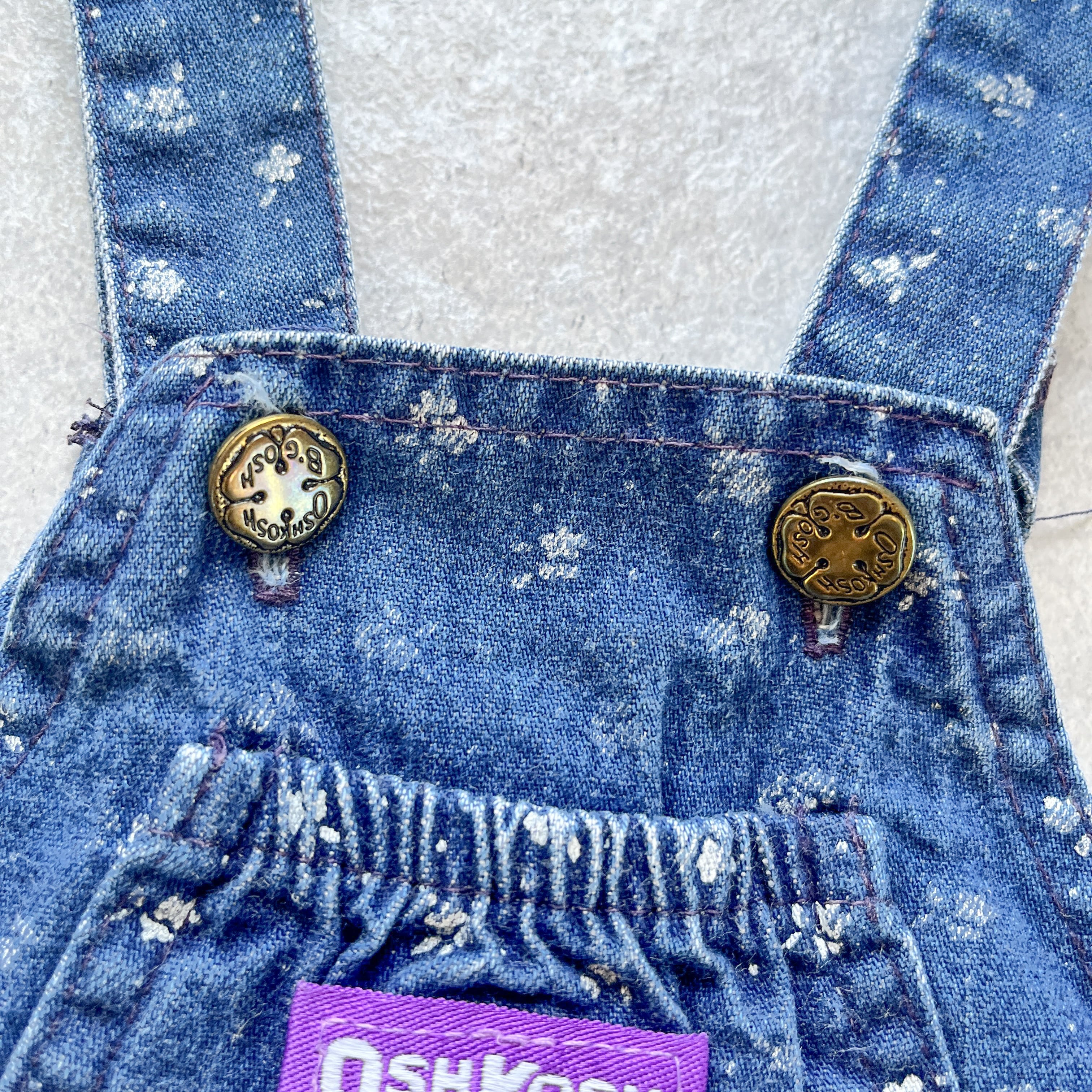 OSHKOSH】USA花柄オーバーオール｜70サイズ｜キッズ古着 | Butter Nuts