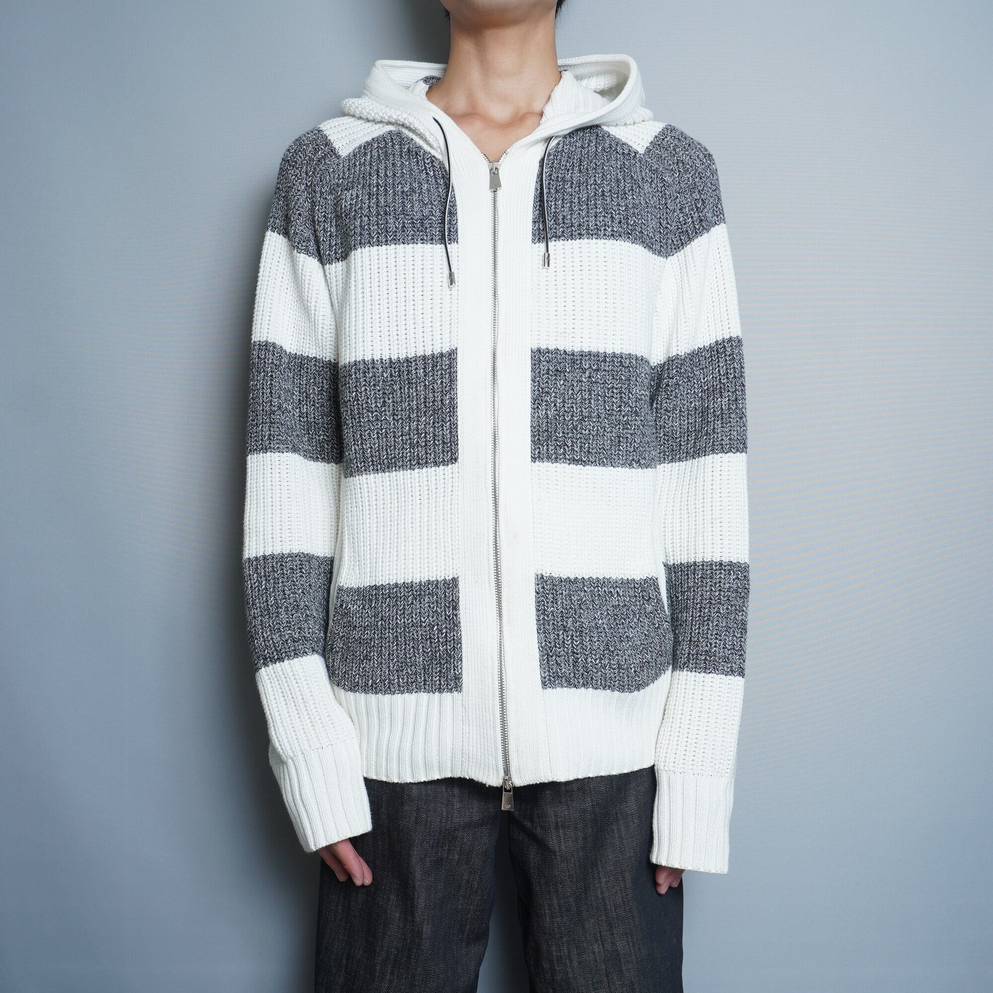 EMPORIO ARMANI】エンポリオアルマーニ コットンニット ロゴ入りダブル