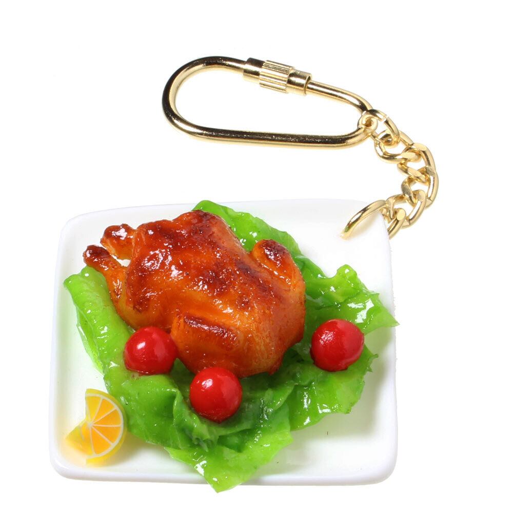 0612]食品サンプル屋さんのキーホルダー（ローストチキン）【メール便