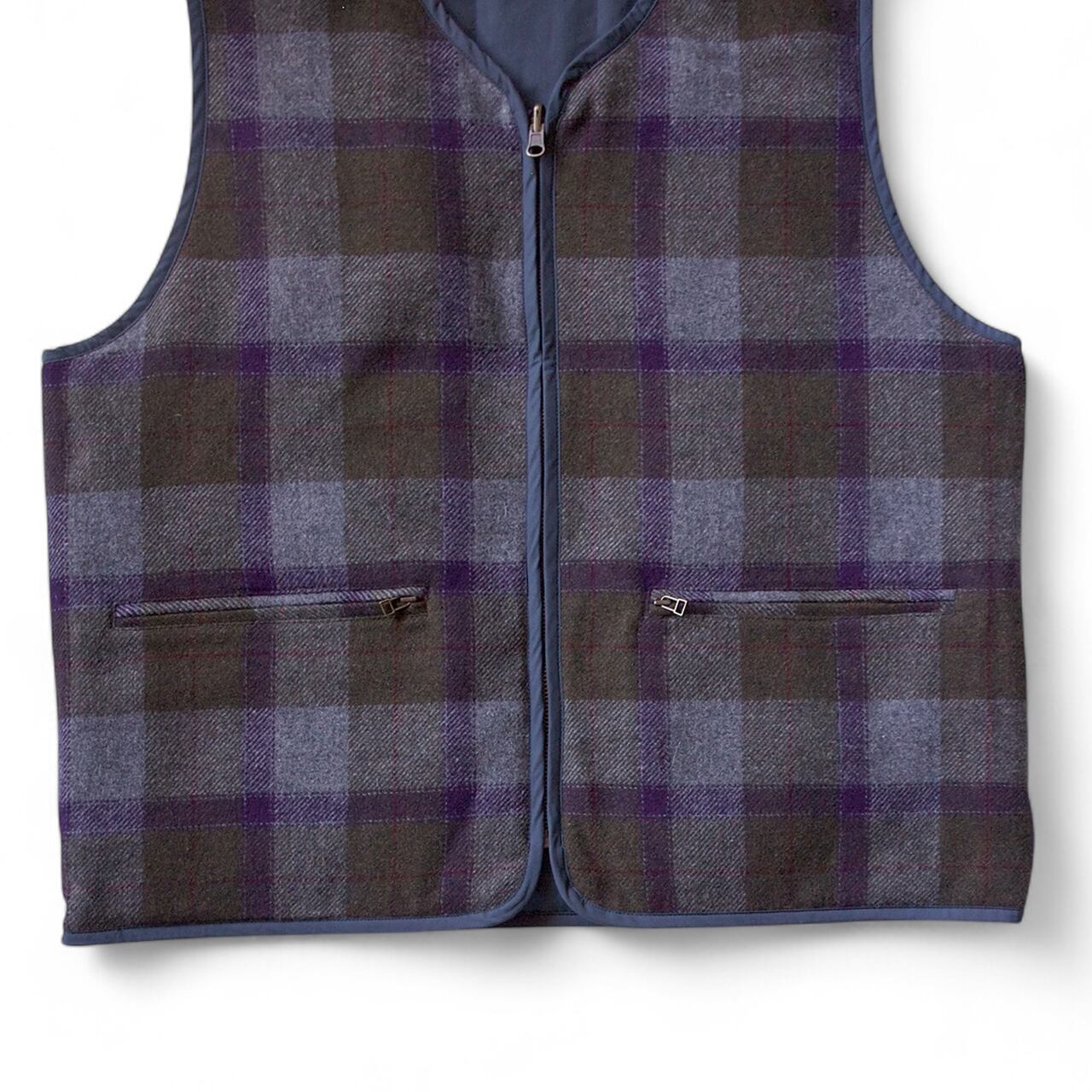 PWA, REFINE-WOOL CHK RV VEST | not wonder store