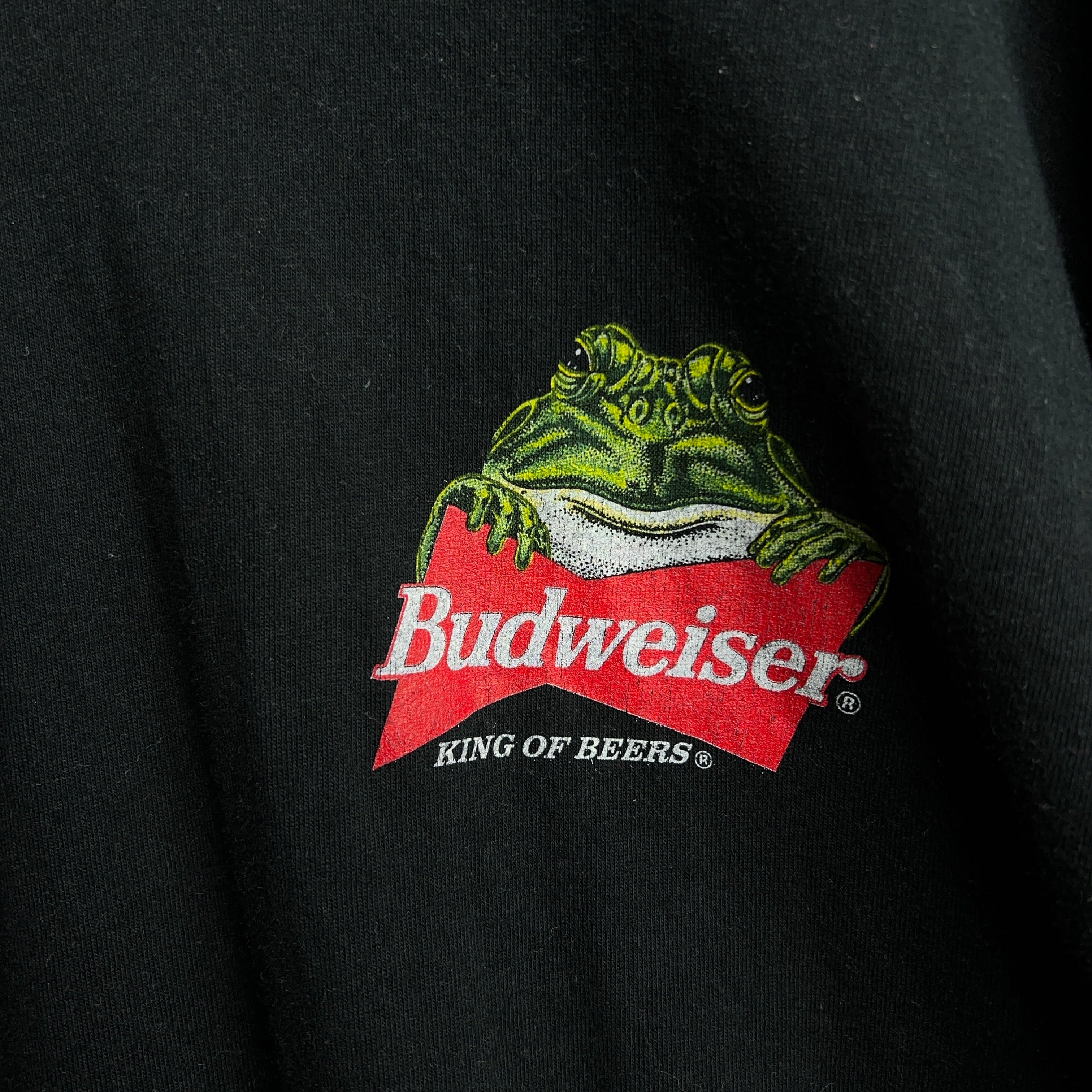 90's Budweiser Beer L/S T-shirt Black SIZE XL 90年代 バドワイザー