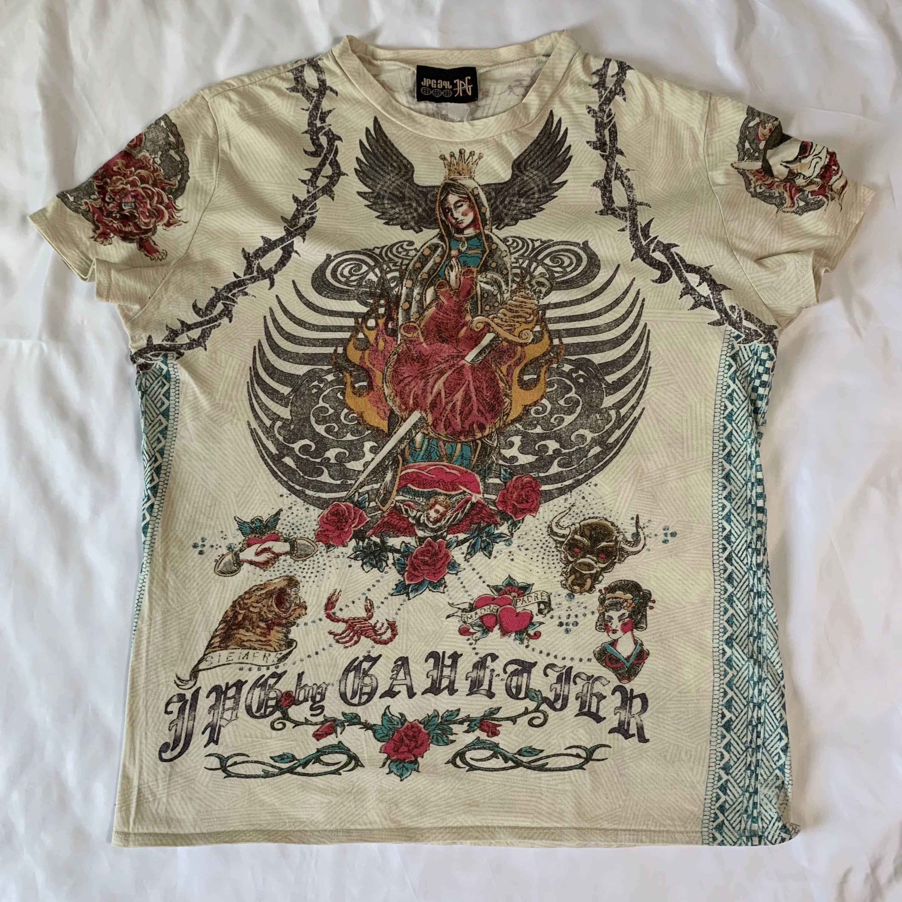 jean paul GAULTIER :【ジャン ポール ゴルチェ】 タトゥー柄 宗教画 T