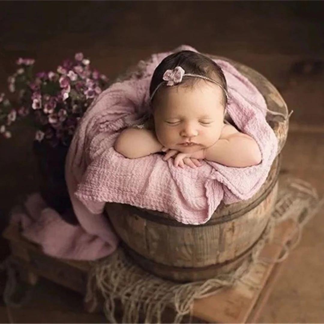 ブラウン♪フワフワおくるみ♪ニューボーンフォト撮影 ベビーラップ