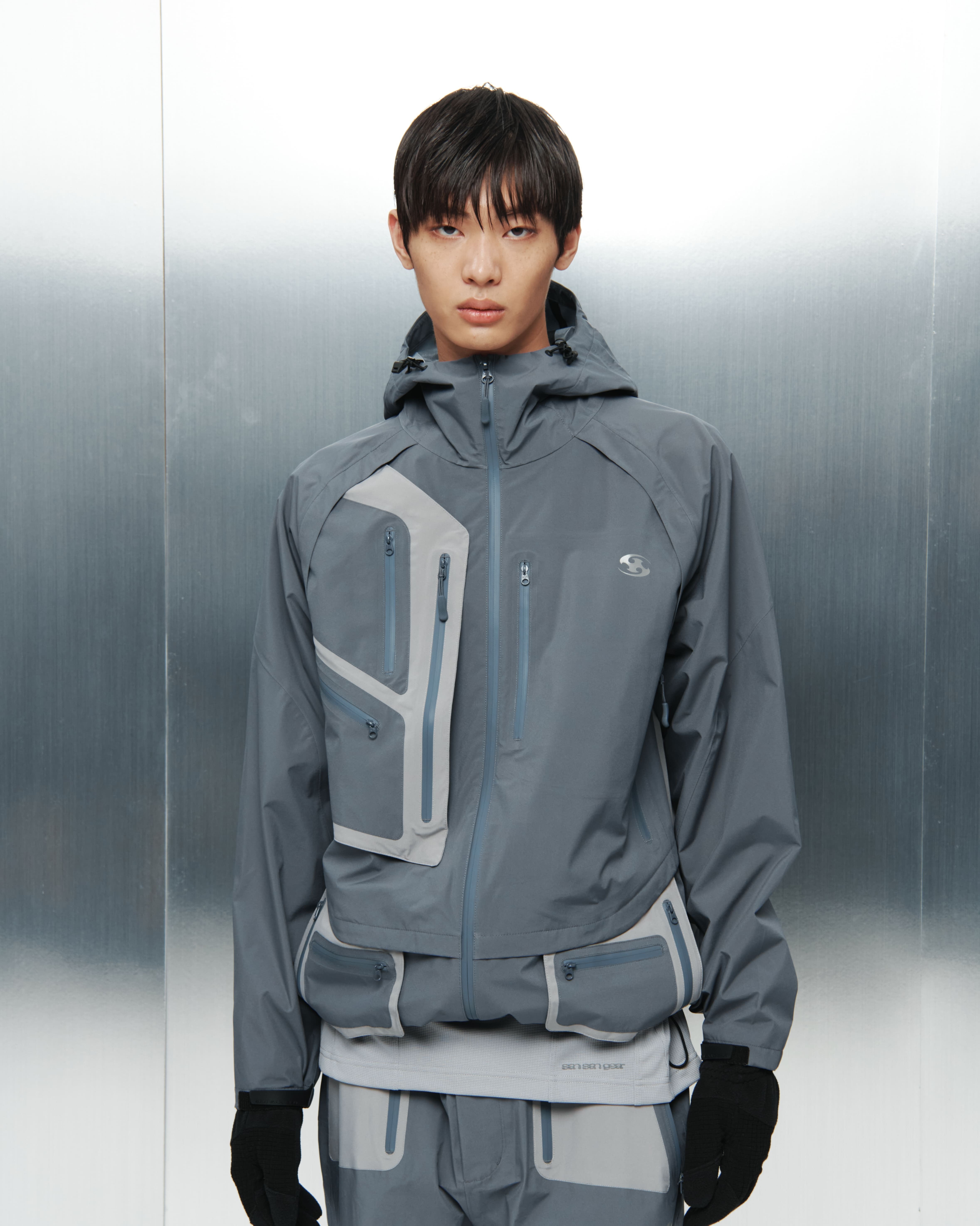 SAN SAN GEAR] 3L WINDBLOCK JACKET [BLUE CHARCOAL] 正規品 韓国