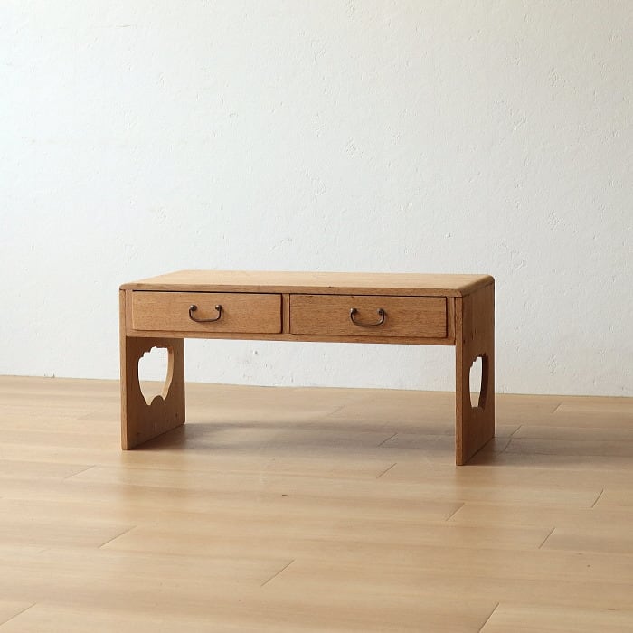 カリモク グランドコロニアル サイドテーブル 電話台 花台 木製 籐編み