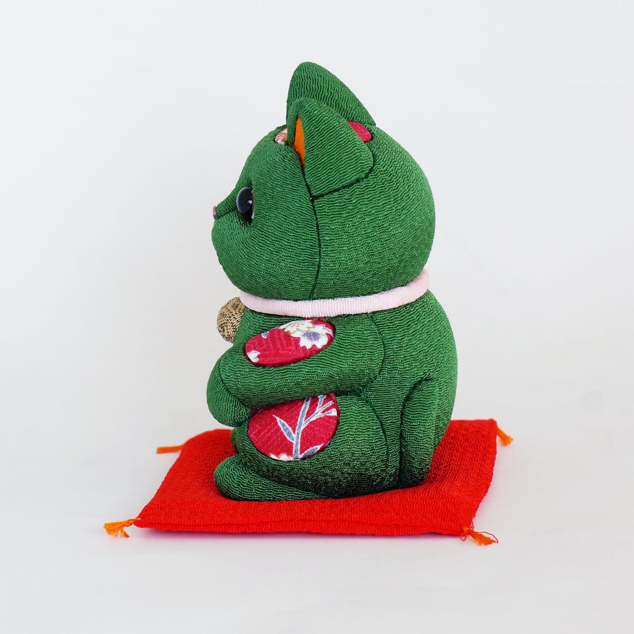 招き猫（中） 風水 緑 | 太陽漆器 オンラインショップ