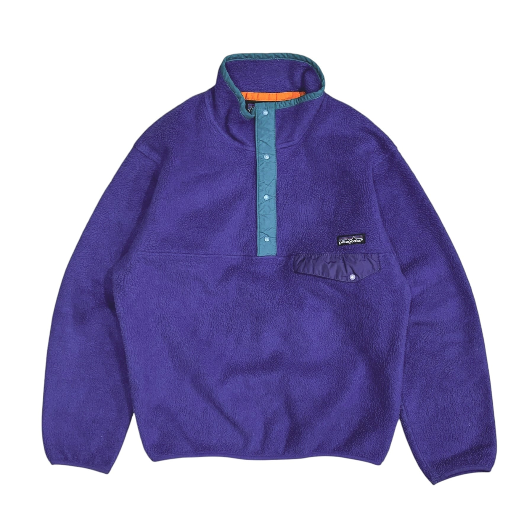 90's USA製 Patagonia Synchilla Fleece Snap-T 前立てナイロン XS