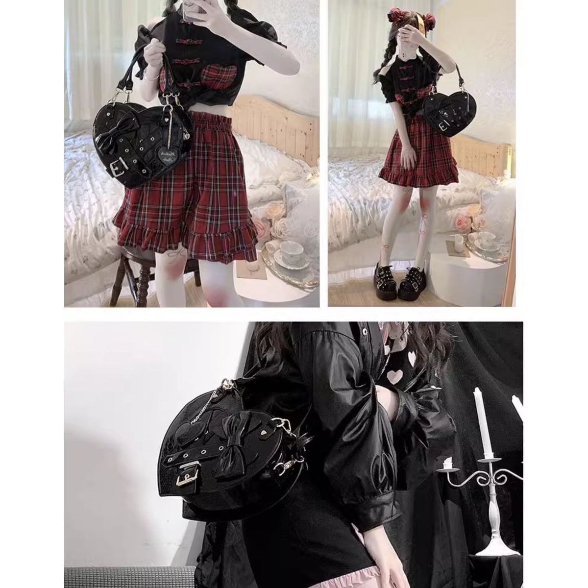 ハート型ベルトストラップバッグ | Maiden's Rêve