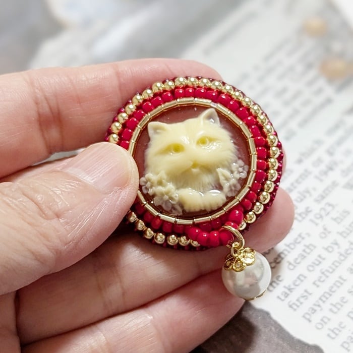 ヴィンテージ K18 カメオ ブローチ ペンダント トップ 【公式通販】