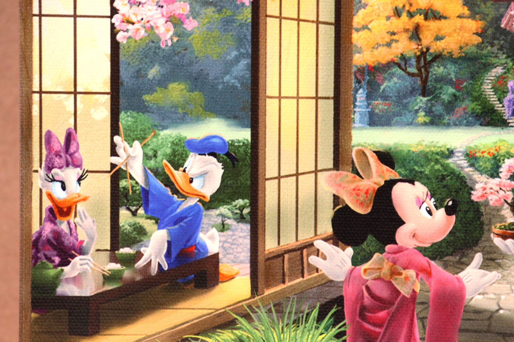 ディズニー絵画 ミッキー＆ミニー/イン ジャパン 展示用フック付