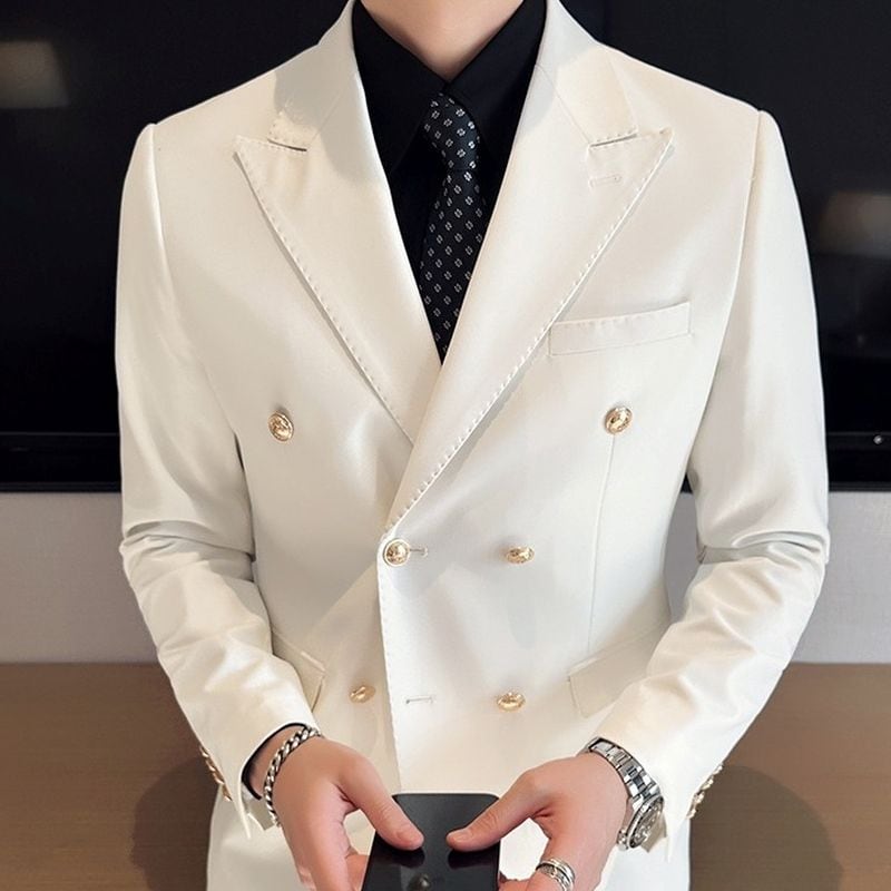 ステッチデザインスーツ ダブルボタンスーツ フォーマルスーツ SU0074