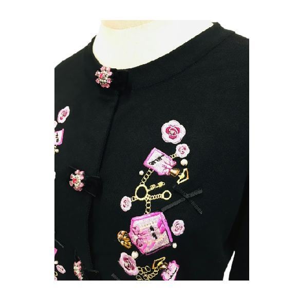 2022年秋冬30%OFF スーパービューティー カーディガン 香水瓶&花