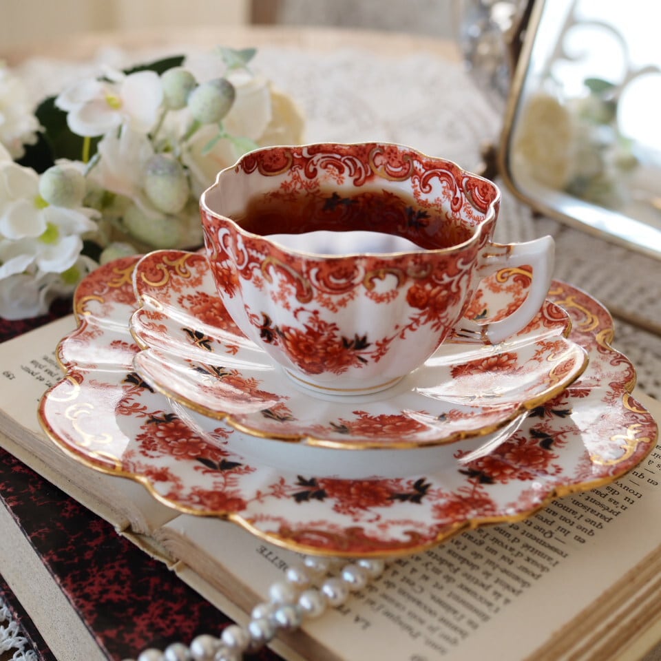 ☆ アンティーク パラゴン カッ,ソーサー、プレート 2客 英国製 英国