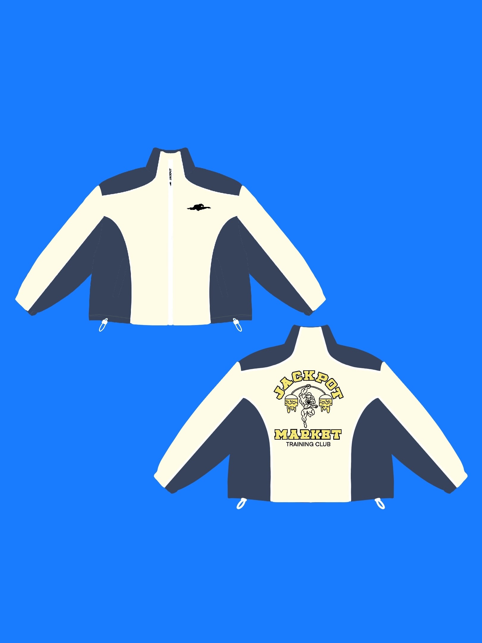 レトロジムナイロンジャケット ホワイト | JACKPOT MARKET