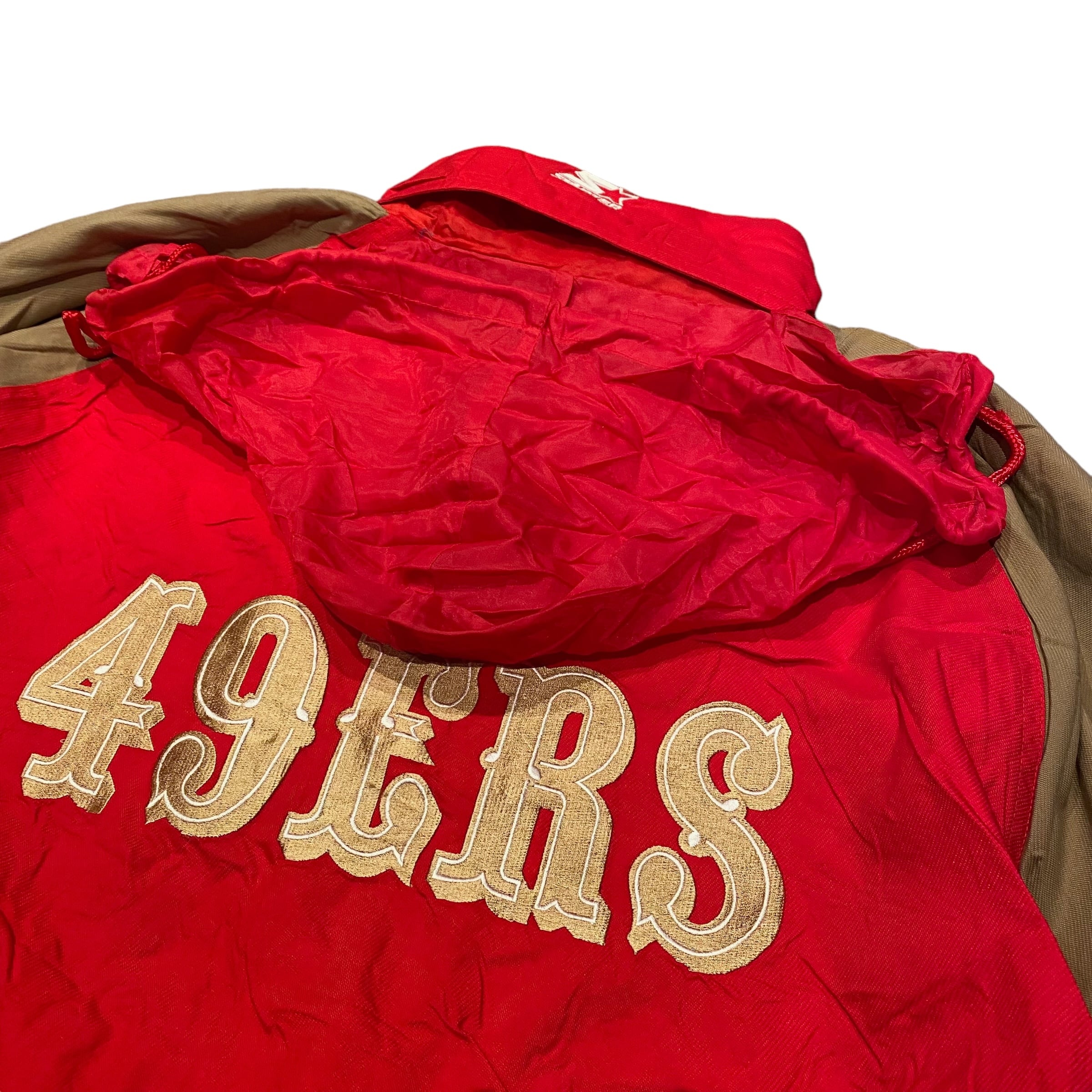 DEADSTOCK 90's Starter NFL San Francisco 49ers Nylon Jaket L