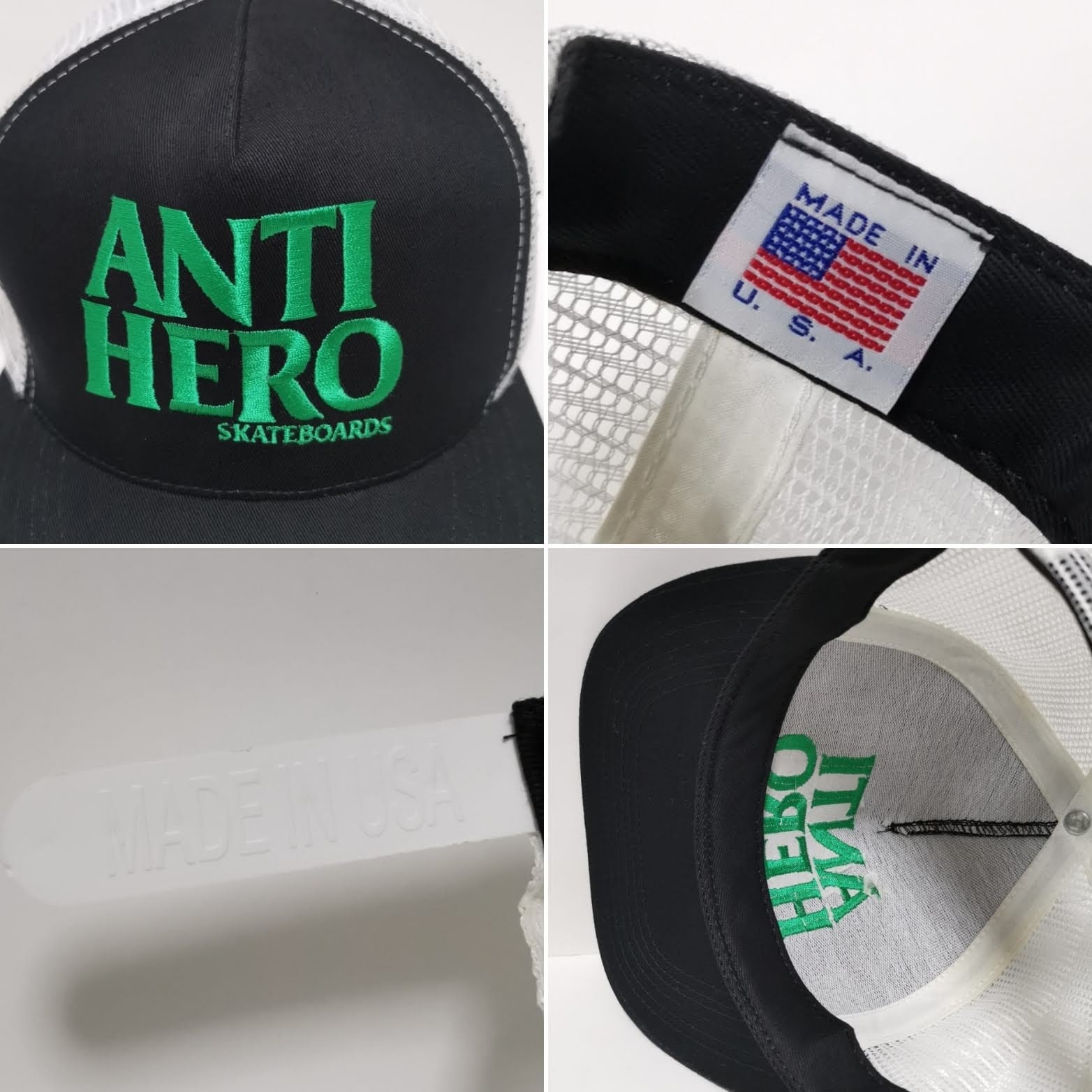 送料無料 90s ANTI HERO アンタイヒーロー CAP キャップ 黒白 USA製