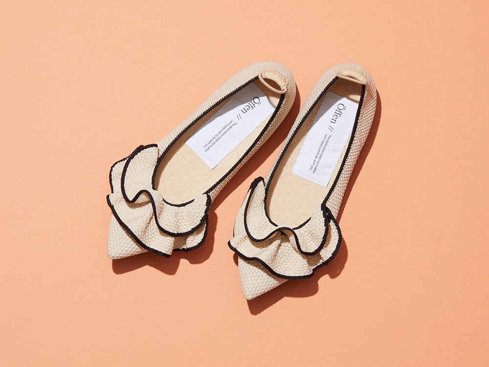 pointed-FRIN / BEIGE & BLACK | Offen