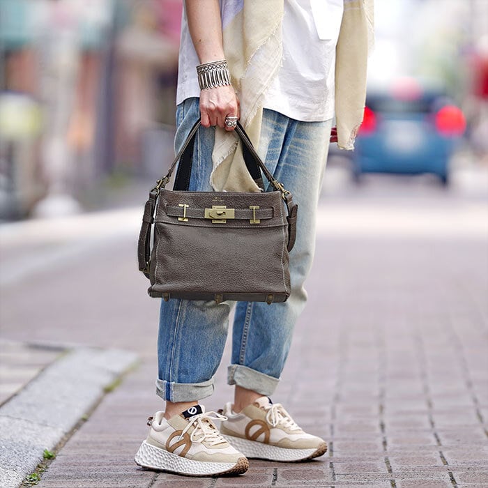 M.U.L. MUL082 One handle 2way shoulder S シボ型押し ワンハンドル