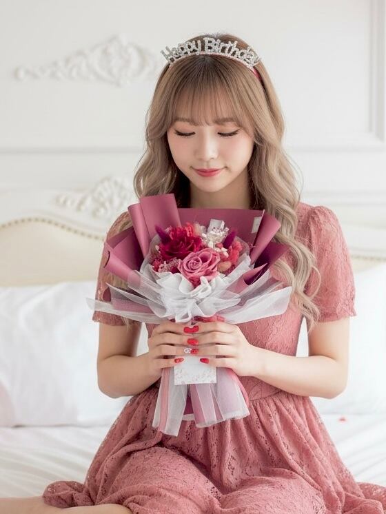 プリザーブドフラワードレスブーケS | L'amour -ラムール-