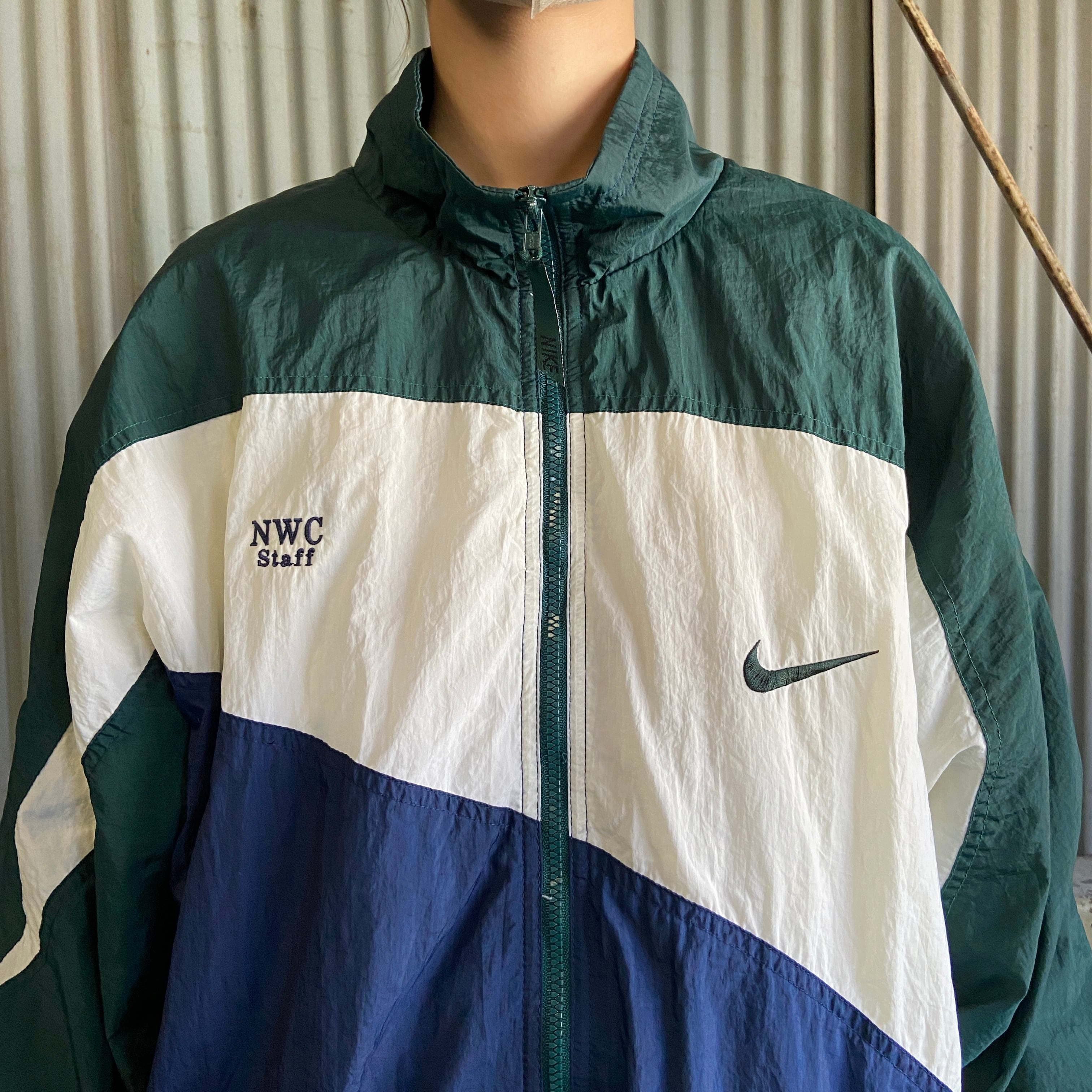 90年代 NIKE ナイキ スウォッシュ バック刺繍 ナイロンジャケット