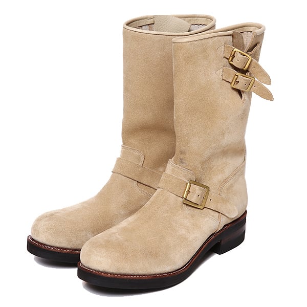 REBELS SUEDE ENGINEER BOOTS (BEIGE) / RUDE GALLERY BLACK REBEL
