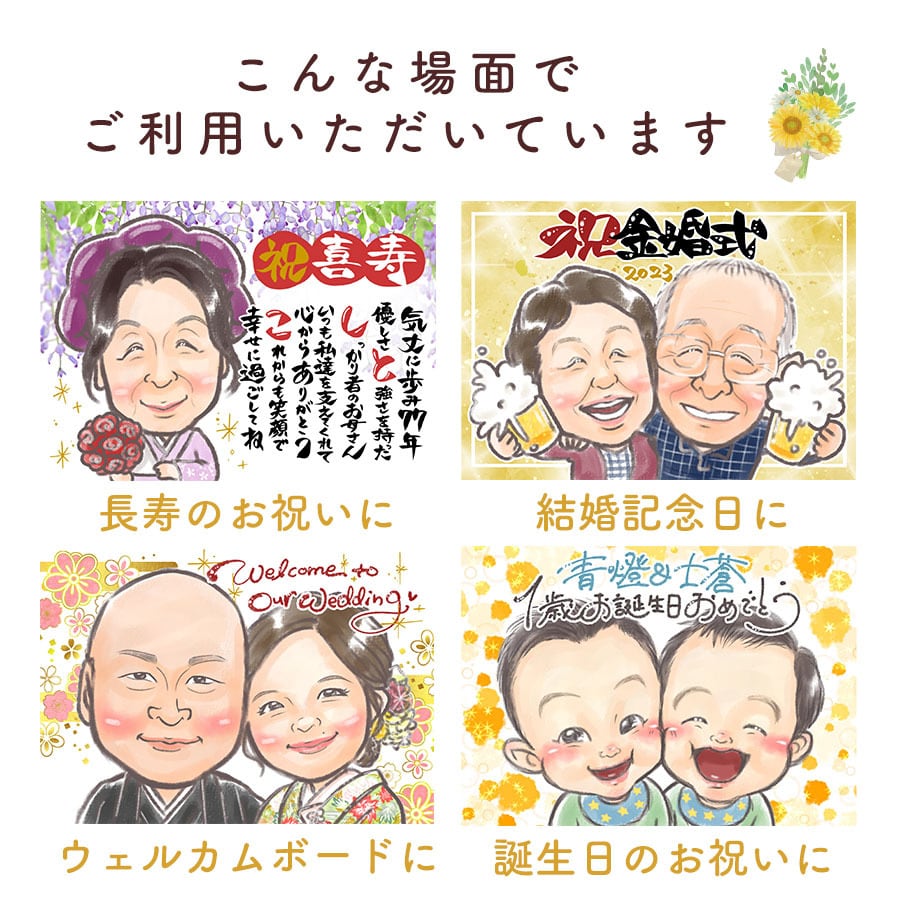 Lサイズ似顔絵オーダー | ankoのにがおえ工房