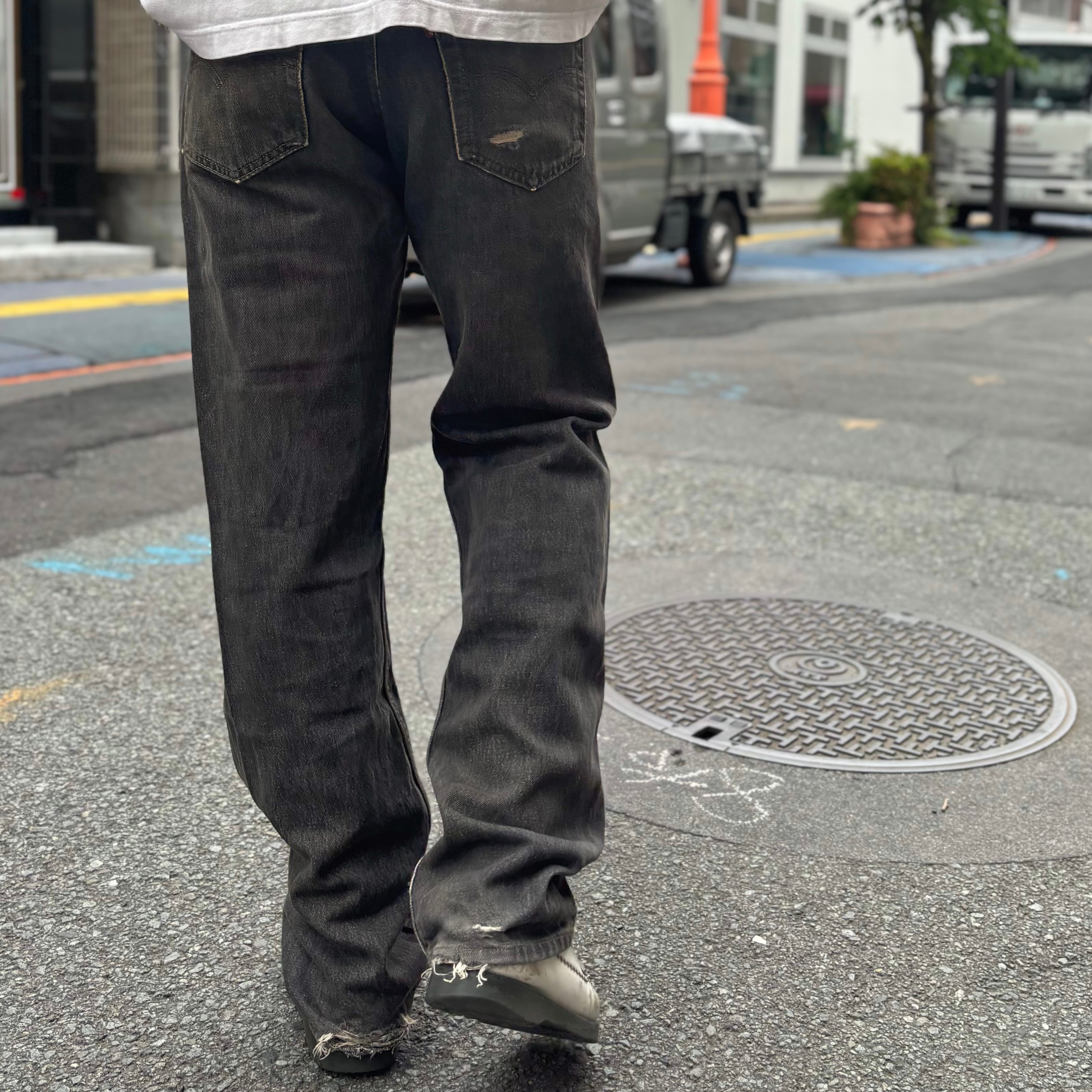 90's USA製 Levi's 501 先染めブラック Denim Pants W31 L30