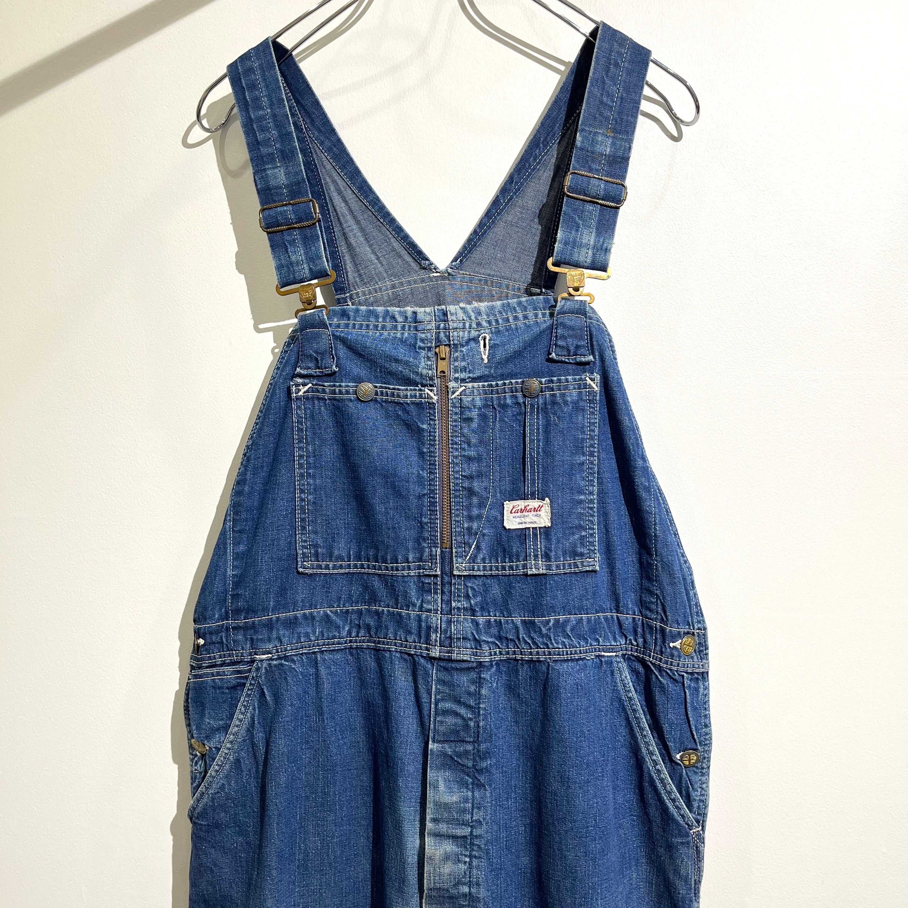 60s Carhartt HeadLight Finck 3 Name Over-Alls 60年代 カーハート