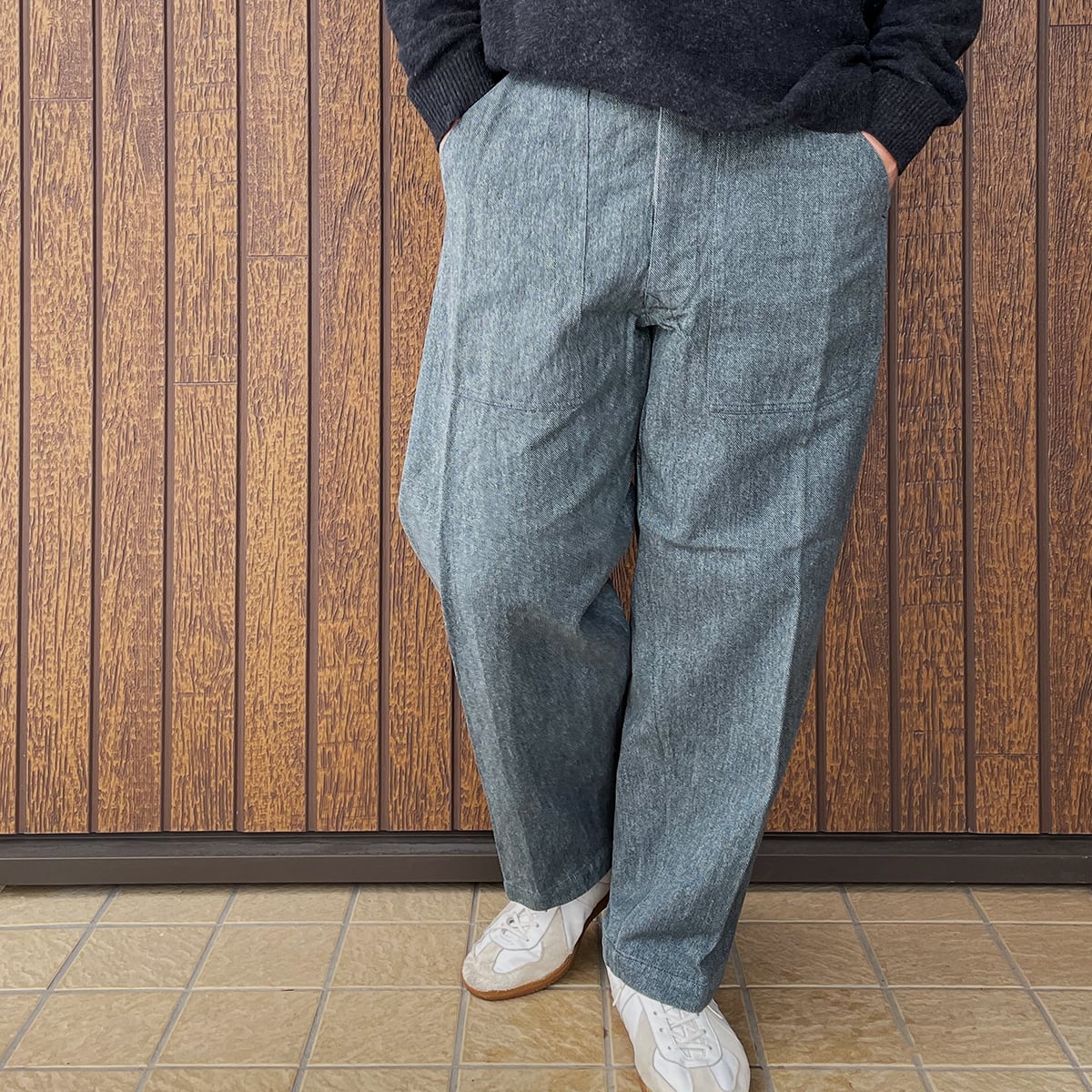 1950s SWISS ARMY DENIM WORK PANTS EARLY MODEL DEADSTOCK ONEWASH