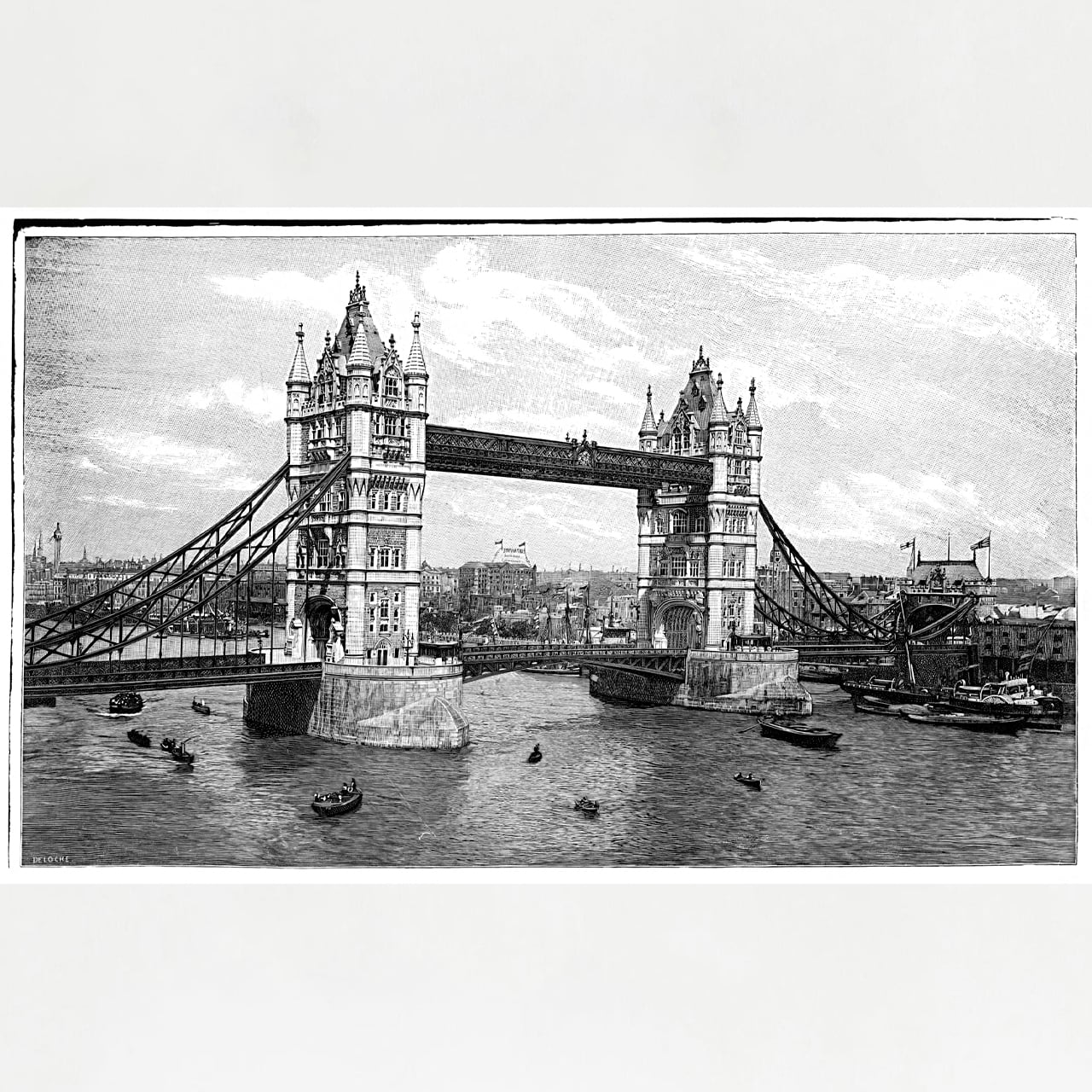002] ロンドン・タワー・ブリッジ Tower Bridge 1845年頃フランスの
