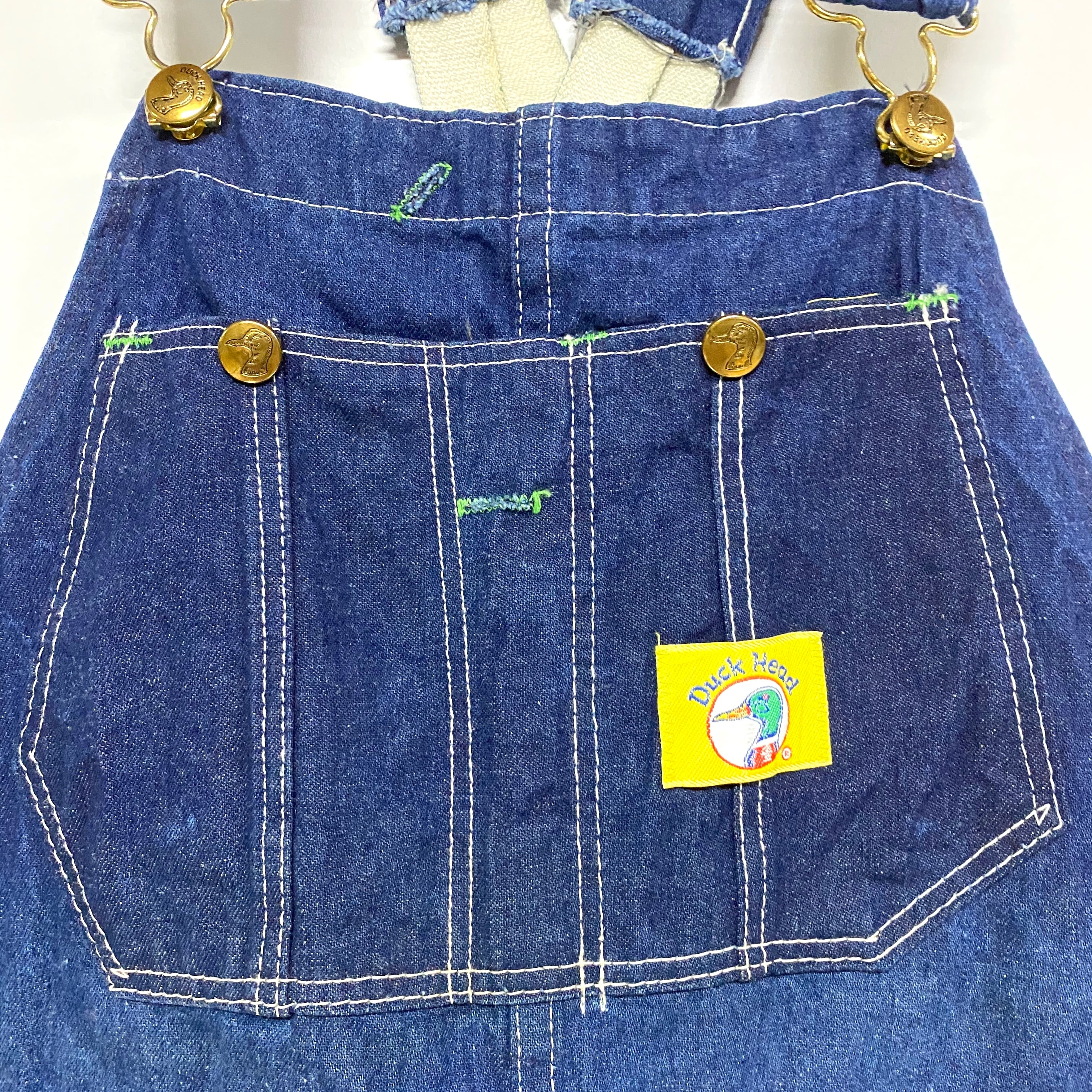 80年代 Duck Head ダックヘッド デニム オーバーオール ローバック