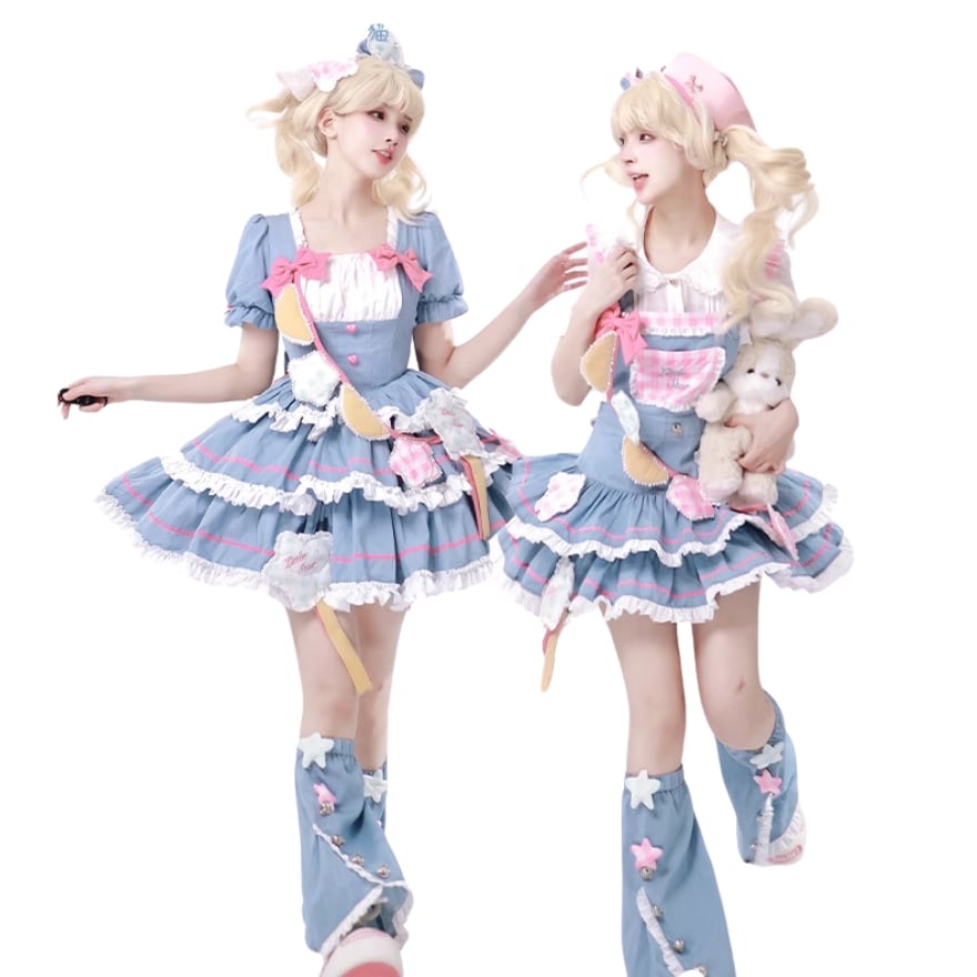 SEASONZ セットアップ キラキラ アイドル衣装 ふわふわ デニム風