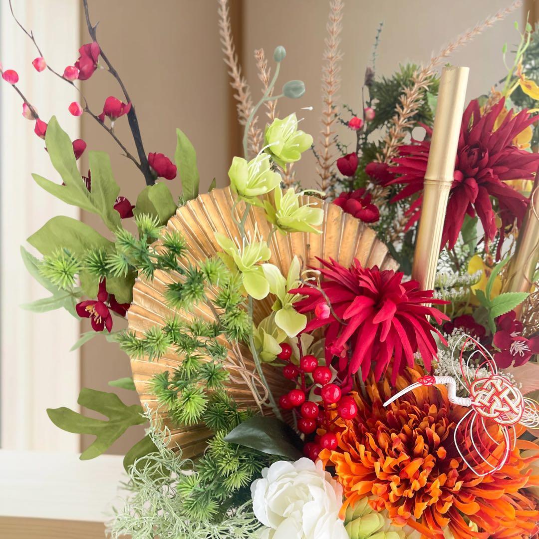 LL特大門松アレンジメント 雅な豪華お正月飾り 商業用門松 店舗用門松