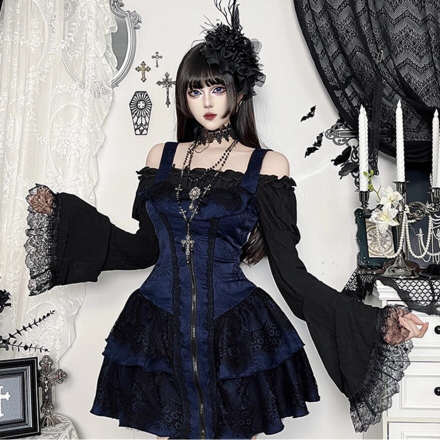 ゴスロリ ジャンパースカート ダークゴシック イベント ライブ衣装