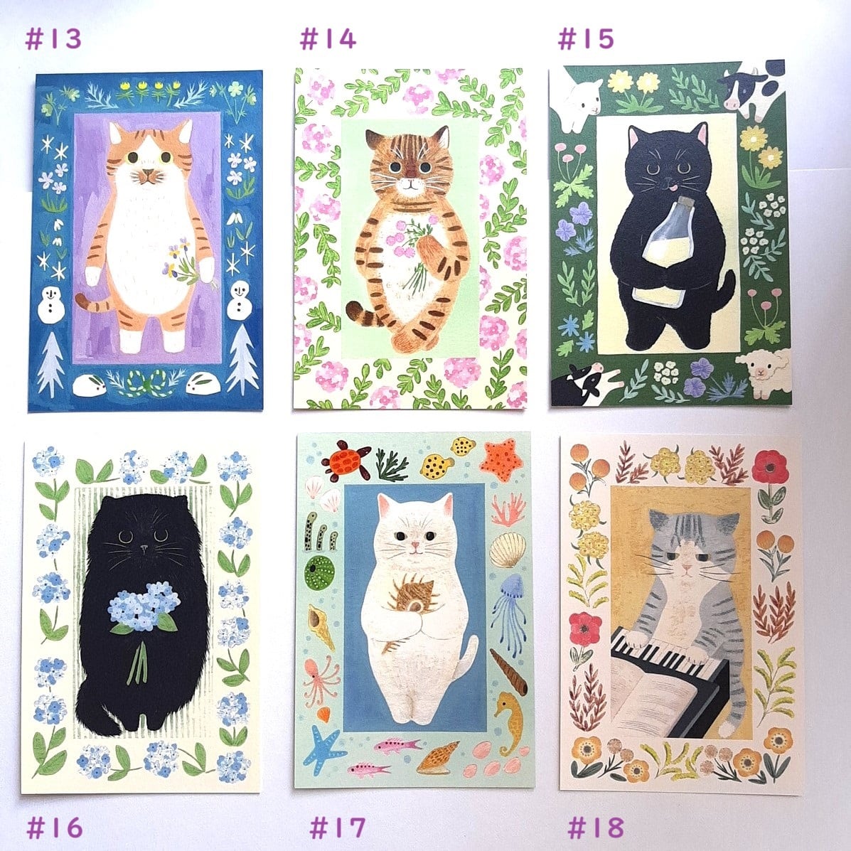 ポストカード》4legs 絵本の中の猫 #13～#18 | ねこのみち