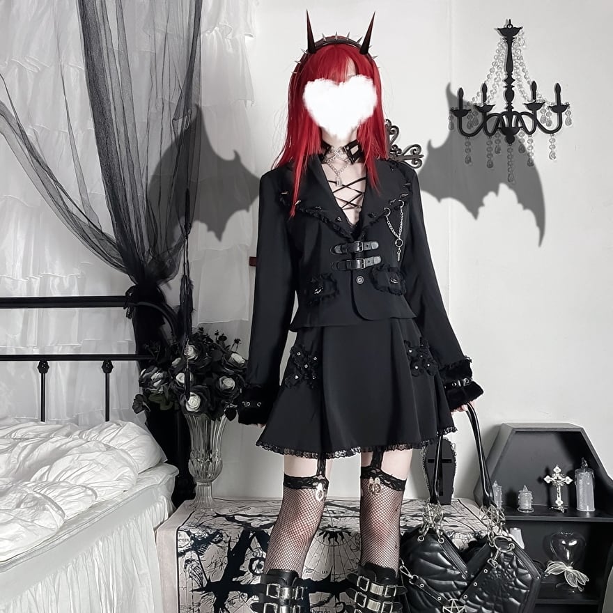 ゴスロリ通販 With U ゴシック ロリィタ セットアップ ハードガール