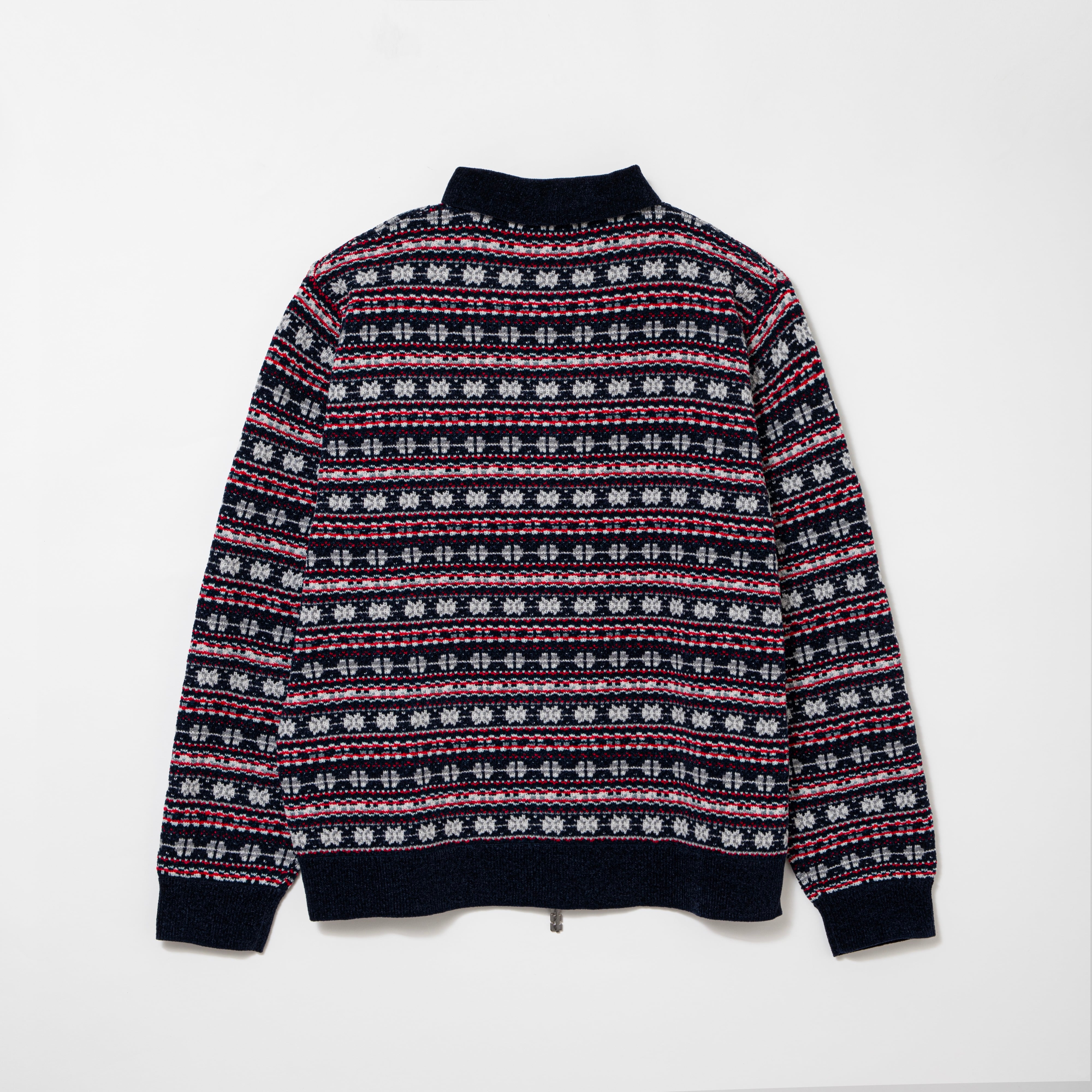 Zip up knit polo shirt（NAVY） | TTTMSW