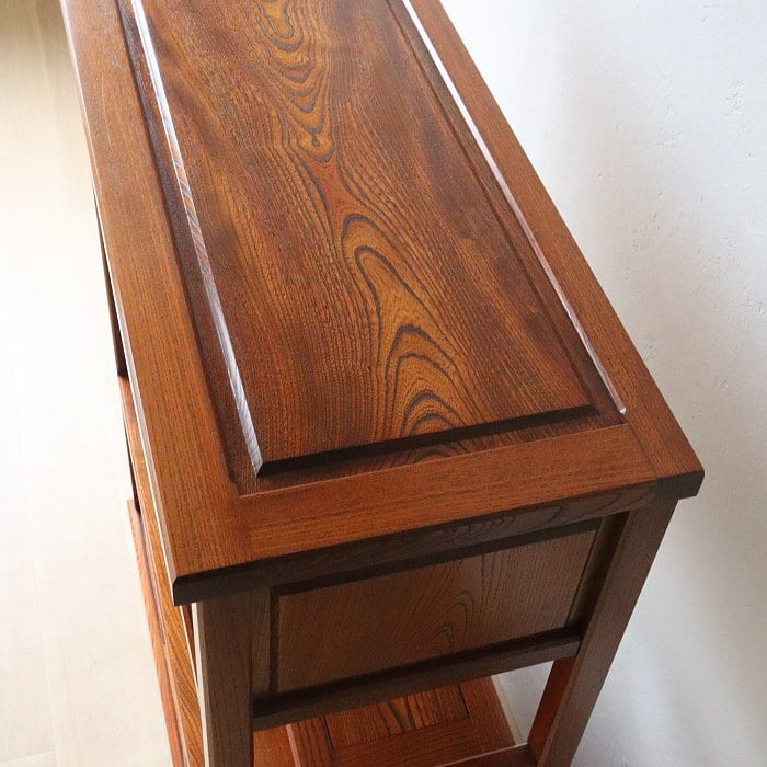 最高級 ケヤキ 飾り棚 タンス 古家具 茶タンス 無垢材 日本製 | RENOKA