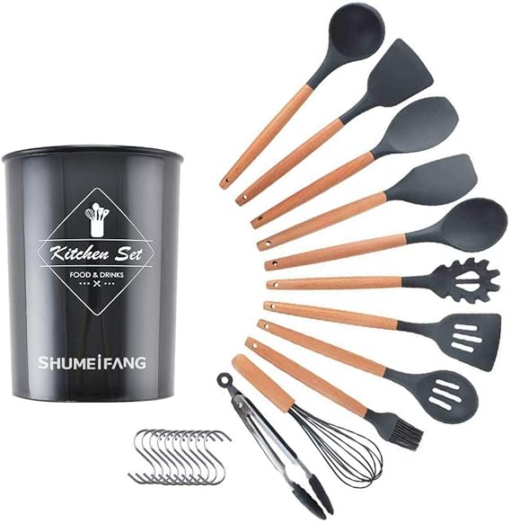 shumeifang キッチンツール キッチン用品 調理器具11点セット 木製
