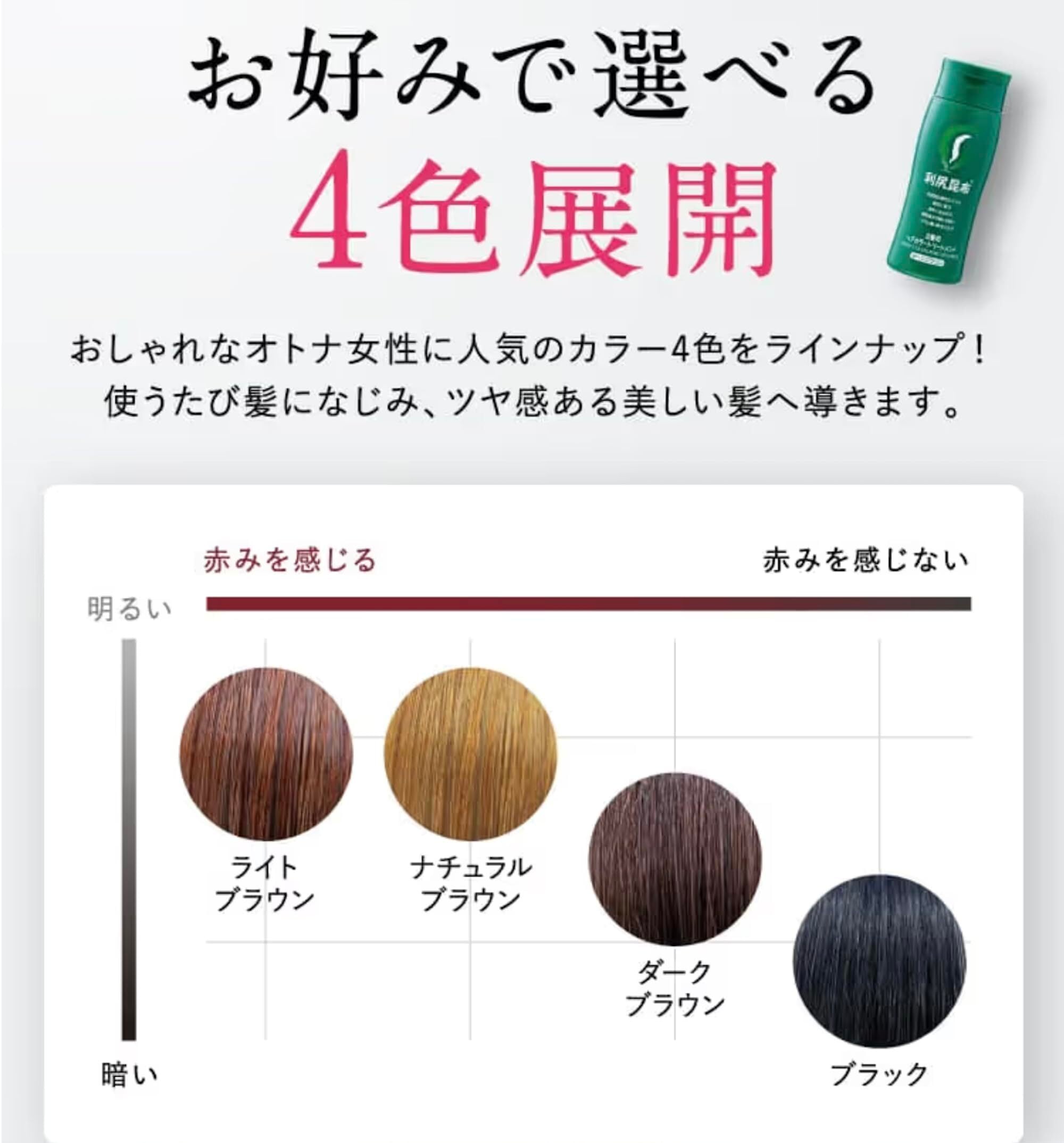 利尻昆布 ヘアカラーリングトリートメント ダークブラウン 200g 4本