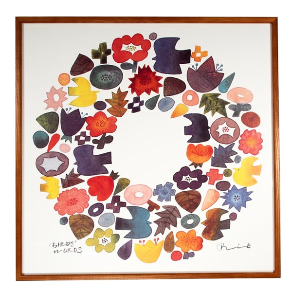 BIRDS' WORDS（バーズワーズ） Poster 60 Wreath 額装タイプ | PENCIL