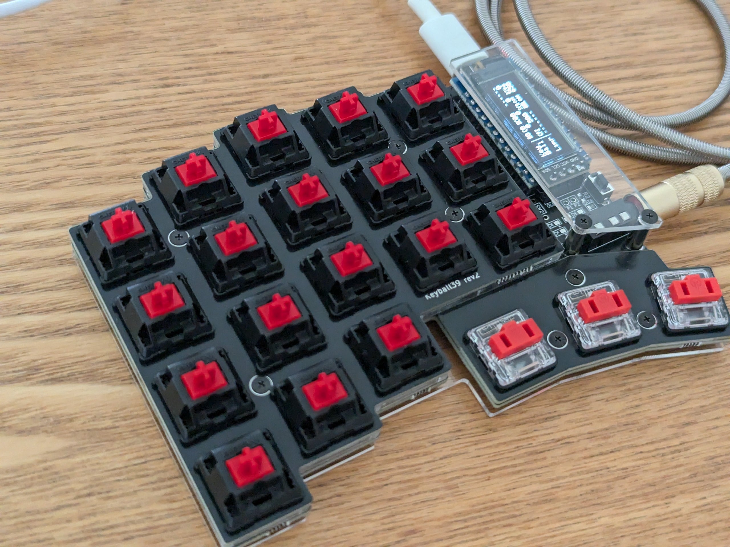 keyball39 すべて半田済(LED無)基板と読取基板センサー