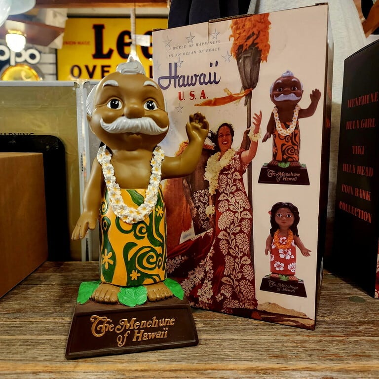 1970's ユナイテッド航空 メネフネ ビンテージ 貯金箱 ハワイ 所