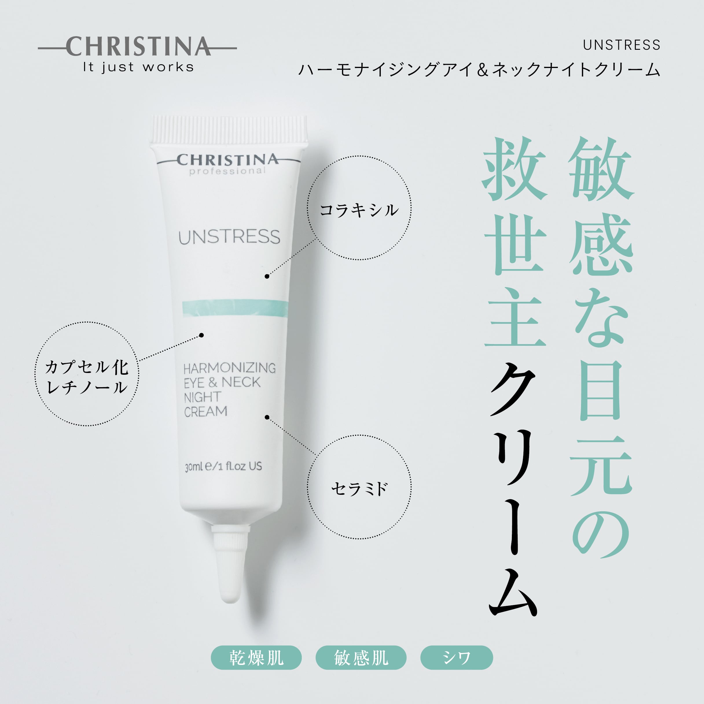 CHRISTINA】ハーモナイジングナイトクリーム フォーアイ&ネック【UN