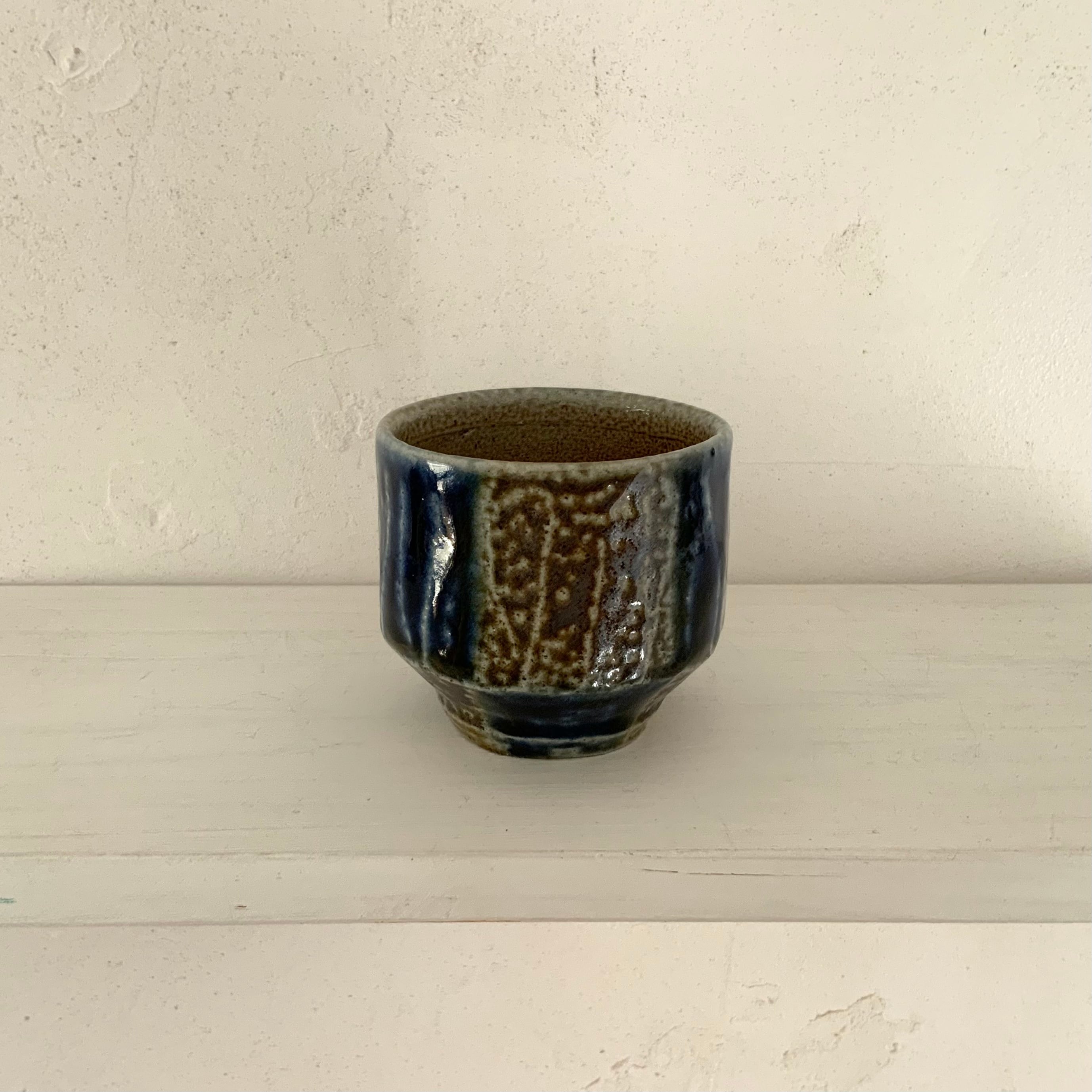 藍鉄塩釉面取盃 #141 / 濱田友緒 | artsea