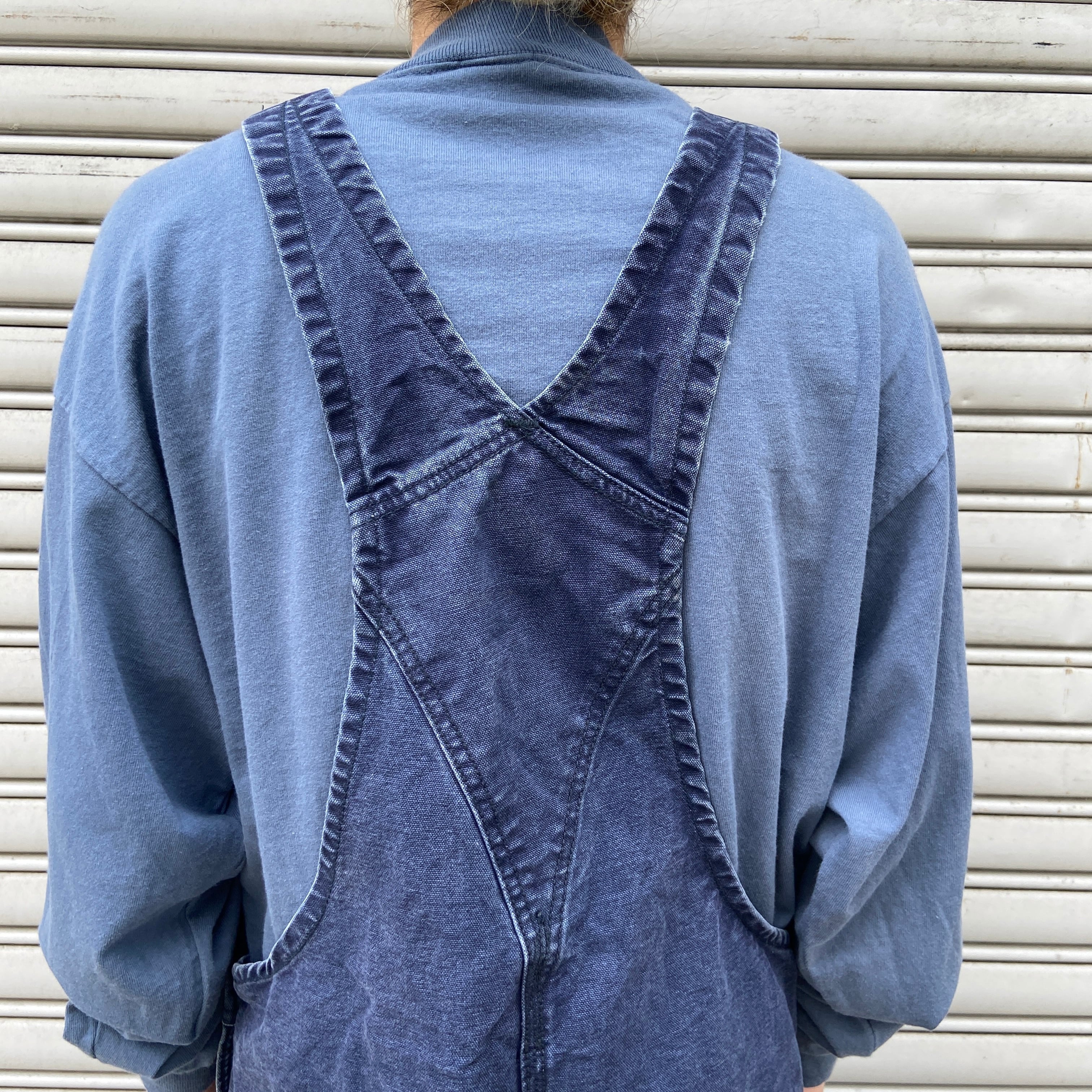 Carhartt FR ビブオーバーオール ダック地 ダブルニー 紺 W34 | 古着屋 Uan