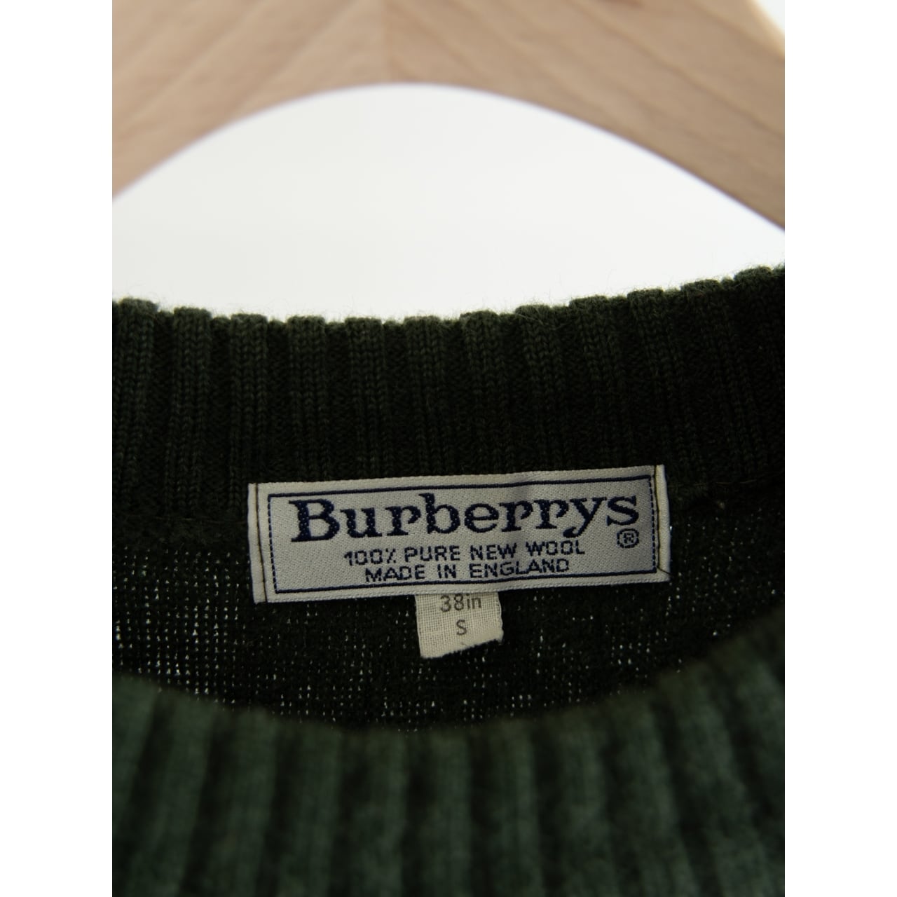 Burberrys】Made in England 80-90s 100% Wool Commando Sweater